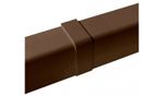 Durable Plastic Air Conditioning Trunking Cover Joint Brown 80x60mm Connector