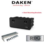 DAKEN Toolbox JUST 750 x 350 x 450 with BRACKETS 4x Truck Storage Box Tool Box