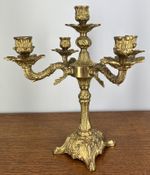 Candelabra Vintage Brass Five Arm Ornate Candle Holder LOT 4033