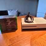 Microsoft Xbox One S 1TB White Console Bundle w/ Power Cable,hdmi & 10 Games Lot