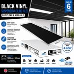 Suspended Black Vinyl Ceiling Tiles 1195mm x 595mm EasyClean Wipeable 1200x600