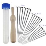 20x Felting Needles Set With Handle Wool Felt Tool Kit DIY Mixed Felting Starter