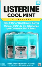 Listerine Cool Mint Pocketpaks 72 Breath Strips