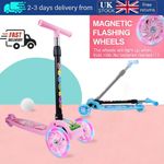 Adjustable Kids scooter 3 wheels kids kick push Flashing Led Light Up For Gift！