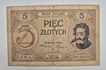 Poland 5 Zlotych 1919 Bank Polski P-53 S.91.A Poniatowski Rare Banknote Fine