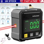 360° Magnetic Digital Angle Gauge Finder With Laser Inclinometer Level Meter