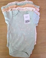 NEXT Baby Ribbed Bodysuit Vests 5 Pack 0-3 Months Multicolour BNWT
