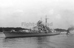 WW2 Picture Photo Battleship Bismarck in port at Blankenese Hamburg Germany 1173