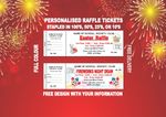 PRINTED PERSONALISED PRIZE RAFFLE / DRAW TICKETS - FUNDRAISING