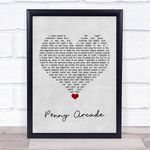 Penny Arcade Grey Heart Song Lyric Quote Music Print
