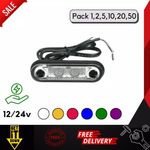 12V/24V KELSA BAR FLUSH FIT LED MARKER LIGHTS LAMPS WHITE/AMBER/RED/BLUE/GREEN