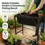 Mobile Foldable Garden & Greenhouse Potting Bench – Holds Up to 90L of Compost