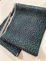 @@scraps, 4 pc  Japanese kimono silk fabric / fireworks chrysanthemum D55