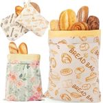 Reusable Large Beeswax Bread Bag for Sourdough,12x17 Inch Bread Storage Bags