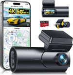GKU 4K Dash Cam Front Rear Dual Camera 5GHz WiFi GPS Night Vision Parking Mode