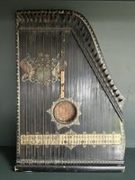 Stunning Columbian Zither Fretless Chord Harp Early 1900 Parlour Instrument