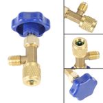 1/4 Sae Auto Ac Can Tap Valve Bottle Opener For R134A Gas Refrigerant Blue UK