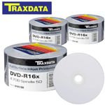 Ritek Traxdata DVD-R 16x White Inkjet Printable 4.7GB Blank DVD Discs 120min Lot