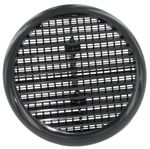 Securit Round Louvre Air Vent Cover Flyscreen Bathroom Shed Garage 165mm - Black