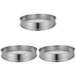 3Pcs Reusable Stainless Steel Soil Sifting Pans for Garden and Bonsai