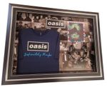 Framed Liam Gallagher Signed PHOTO with Tambourine OASIS Shirt Cabinet Display