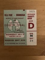 1966 World Cup Villa Park Ticket Argentina vs Spain