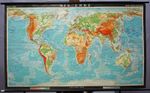 World Map Earth Wall Chart Pull-Down Poster Print