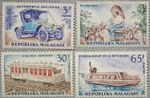 Madagascar 1966 550-53 History Transportation Car Litter Post Car **