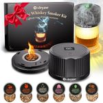 Electric Whiskey Smoker Kit , Rechargeable Cocktail Smoker Kit with 6 Wood Chips
