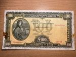 Lady Lavery 1966 banknote Irish punt Ireland old money  £100