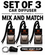 3 Pack Car Air Freshener Hanging Diffusers Choose Any 3 Scents Long Lasting 