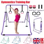 Foldable Adjustable Height Gymnastics Horizontal Bars Kids Home Gym Training Bar