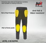 OXFORD MOTORBIKE RIDER PANT CE LEVEL 2 SW-267 & 264 HIP & KNEE 4 PCS PROTECTORS