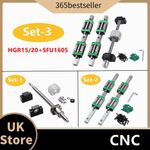 HGR20/25 HGR15 Linear Guide Rail 200~1500mm&SFU1605 SFU204 SFU2005 BallScrew kit