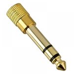 3.5mm Jack to 6.35mm Stereo Headphone Adapter Connector Converter 6.3mm GOLD 1/4