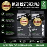 2 x Simoniz SAPP0075B Dash Restorer Pad Reusable Cleans & Restores Car Dashboard