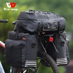 WEST BIKING 3 in 1 Bicycle Bag Waterproof MTB Bike Rear Carrier Bag Pannier 48L