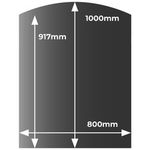 Glass Hearth - Smoked Arched Glass 1000mm x 800mm