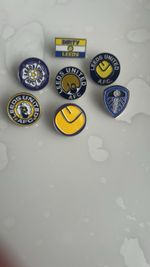 7 Leeds United Pin Badges Football Club LUFC MOT Leeds UTD Pin Badge Bundle