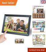 10.1 Inch Digital Photo Frame - HD Visuals, 32GB Storage, Secure Sharing