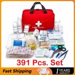 391 PIECE FIRST AID KIT BAG -MEDICAL EMERGENCY KIT. TRAVEL, HOME, CAR, WORKPLACE