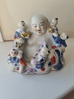 Chinese Laughing Buddha with His 5 Children Figurine