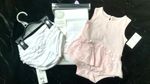 SUMMER STRAPPY BODYSUITS, FRILLY PANTS & PINK FRILLY BODYSUIT AGE 3 - 6 MONTHS