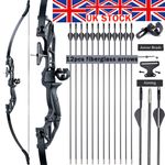 Archery 54'' 20-55lb Takedown Recurve Bow Arrow for Adult Outdoor Shoot Practice