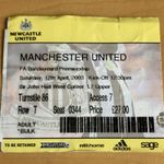 Newcastle United v Manchester United Football Match Ticket Stub 12 Apr 2003