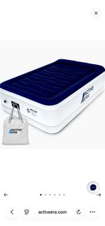 Active Era Single Comfort Plus Air Bed – Navy/White built-in electric pump