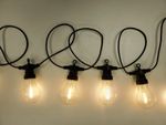10 Metre Connectable Festoon light, 20 GLS  Warm White LED Lamps, IP65