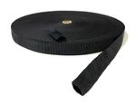 Tubular Webbing Black 25mm Wide Polyester 1m 2m 5m 10m 25m 50m Dog Leads Collars