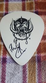 Motorhead Phil Campbell Signed Large Guitar Pick Plectrum Memorabilia. 