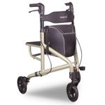 NEW MobilityPlus+ Velo-3 Tri Walker Ultra-Light Folding Walker with Seat